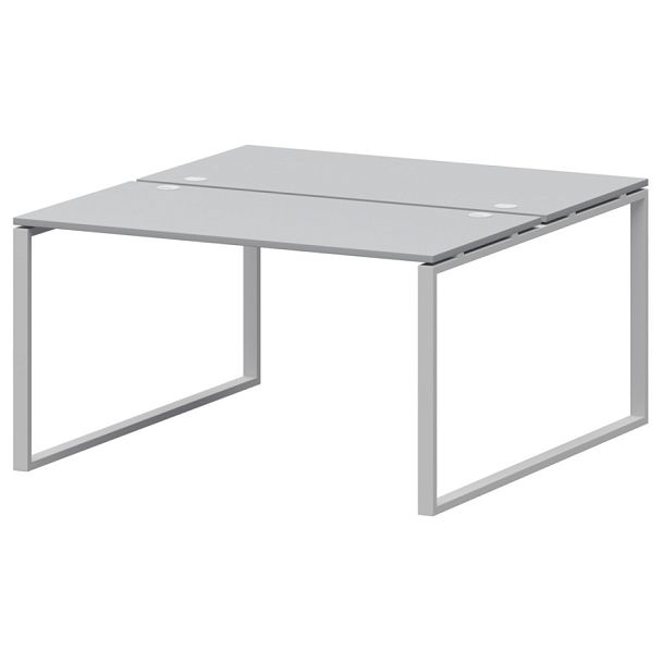 Бенч двойной на 2 рабочих места АМБ.О-004 Серый/Белый 1600x1496x760 Арго-М - Вид 1