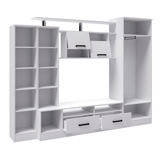 Гостиная Оскар-5 (1920х2500х450) белый - Вид 2