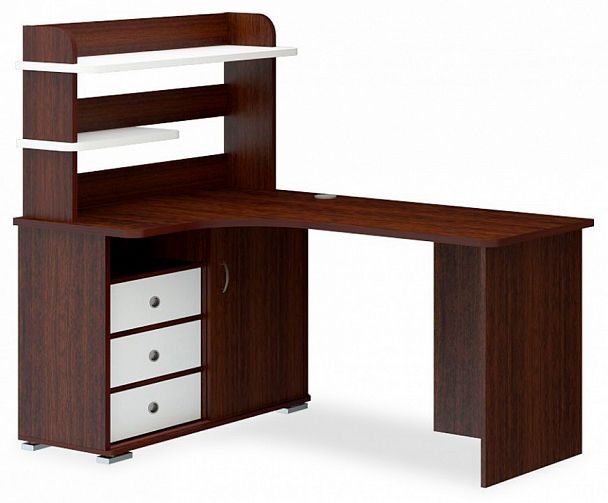 Стол компьютерный Домино СР-165 Белый/Венге левый - Вид 1