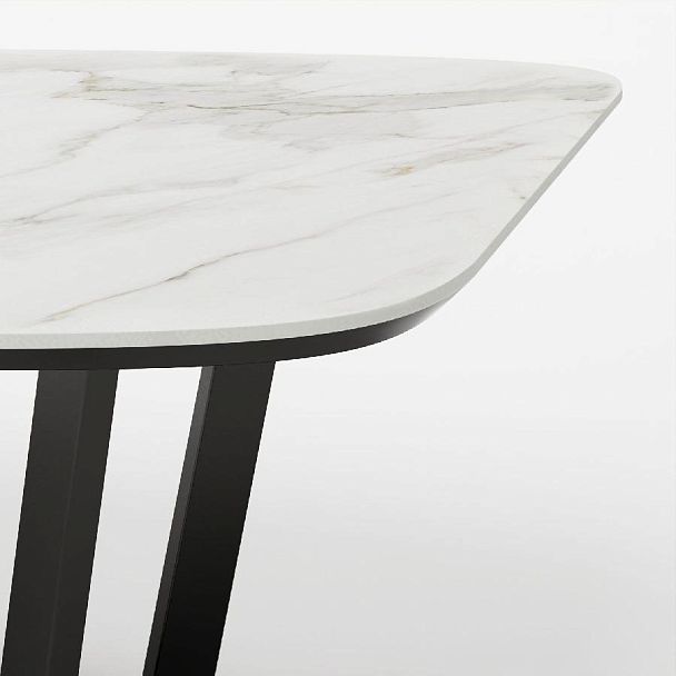 Стол овальный BENZ 180, керамика матовая, белая - Вид 4