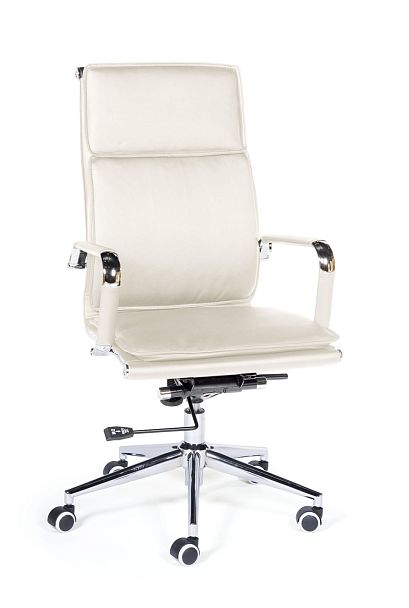 Кресло Харман / (ivory) хром / слоновая кость экокожа - Вид 1