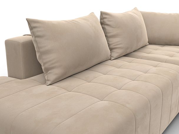 Диван угловой Лига-103 НПБ угол правый Велюр бежевый - Вид 4