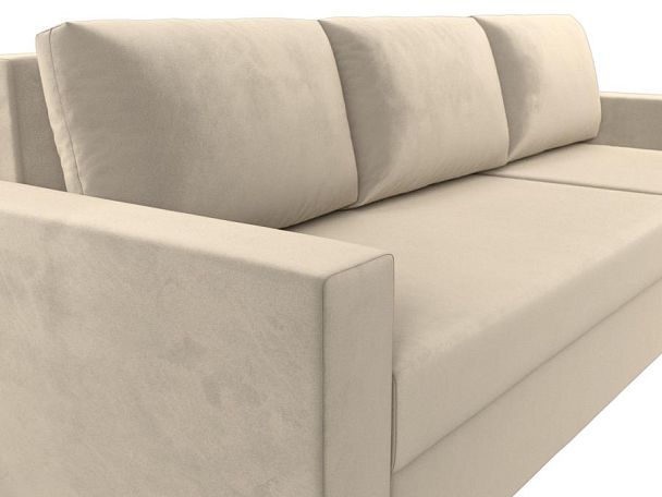 Угловой диван Траумберг Лайт правый (полностью микровельвет бежевый) - Вид 4