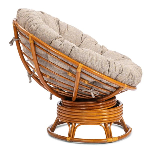 Кресло-качалка Папасан/Papasan (W 23/01 B) /с подушкой/Pecan (орех) - Вид 2