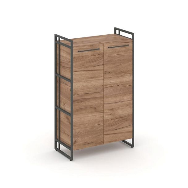 Rift Шкаф 3 ниши широкий RF.SS-31 Дуб Табак/Металл Антрацит 798*396*1286 - Вид 1