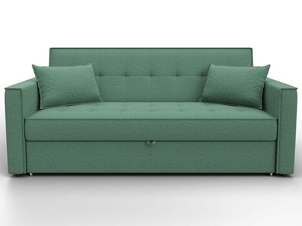 Диван прямой Лига-104 (160) Рогожка зеленый - Вид 2