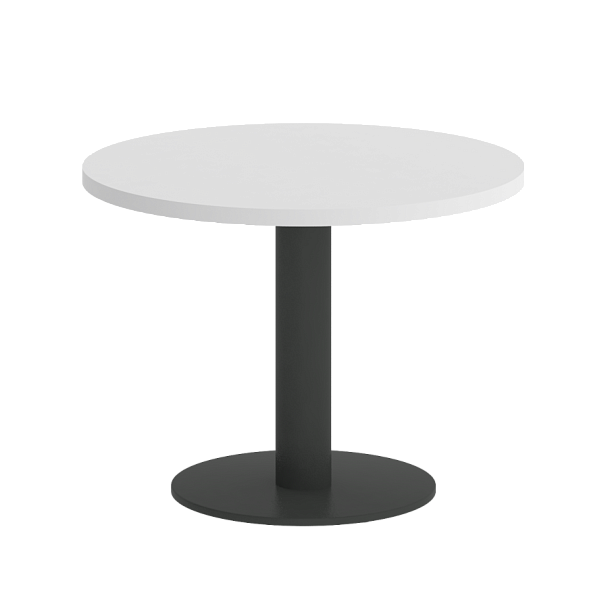 Home Office Стол журнальный круглый VR.SP-5-60.1G Белый бриллиант/Антрацит металл 600*600*453 - Вид 1