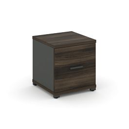 Concept Шкаф 1 узкая секция, 1 ниша CN.STU-113 A Дуб Мали/Антрацит/Металл Антрацит 420*420*450 - Фото предпросмотра