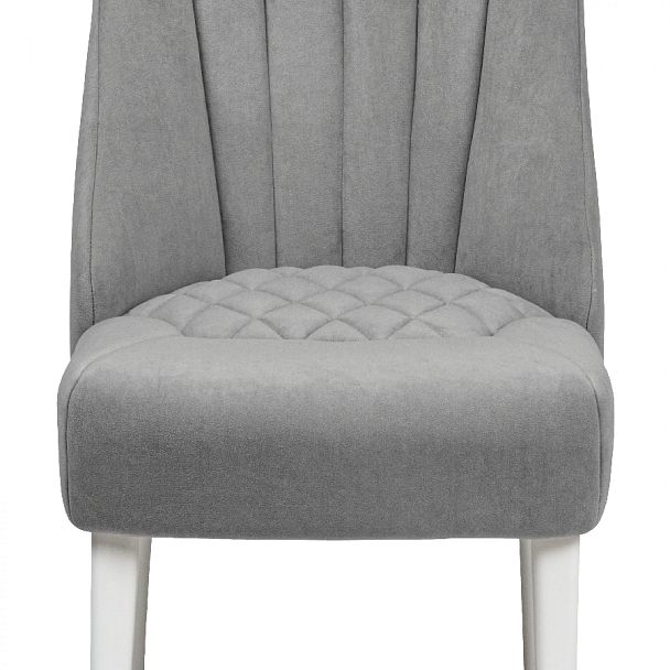 Комплект деревянных мягких стульев Лорелин Белый/Серый велюр, 2 шт. - Вид 11