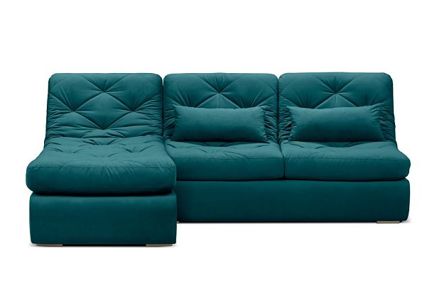 Мягкий угол «Борнео» с оттоманкой зеленый - Вид 2