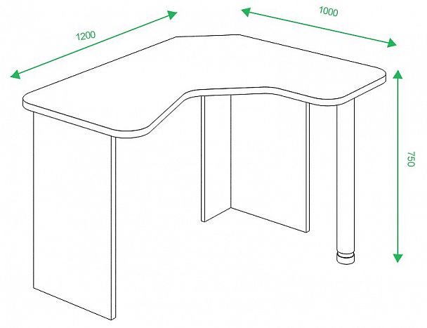 Стол офисный Домино Lite СКЛ-ИгрУгл120 Шамони - Вид 2