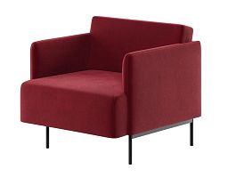 Stenly Диван одноместный STN-1 Alia 10/Металл Черный 800*840*760 - Фото предпросмотра