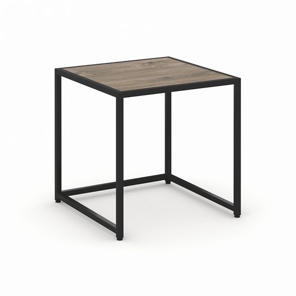 Стол журнальный "Loft" VR.L-SJK-50 Тиквуд Темный/Черный - Вид 1