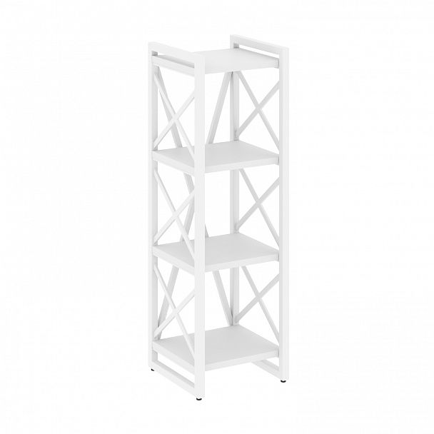 Стеллаж на опорах "Loft" VR.L-MST.O-4.4 белый бриллиант/белый - Вид 1