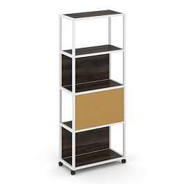 Shelf Mobile Стеллаж 5 уровней 1 секция VR.LT-STK-506.10 Дуб Мали/Металл Белый/W-31 1000*400*2000 - Фото предпросмотра