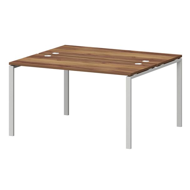 Бенч двойной на металлокаркасе СМС2-П-14К.120.Пр25 Таксония/Белый 1400x1236x750 Смарт - Вид 1