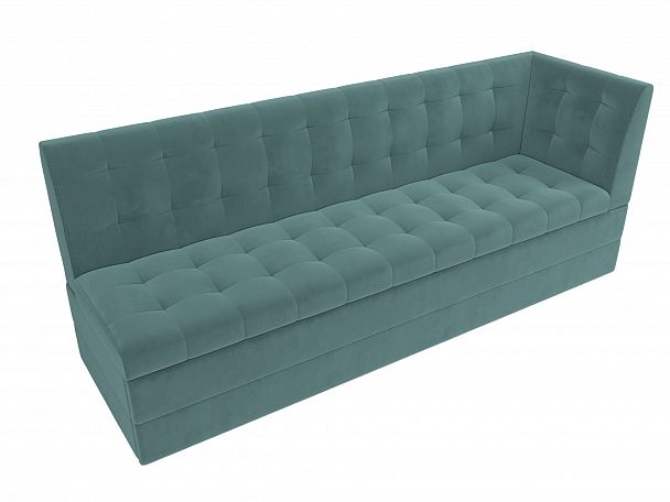 Кухонный диван Бриз с углом (полностью велюр бирюзовый) - Вид 5