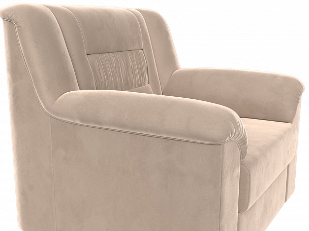 Кресло Карелия (полностью велюр бежевый) - Вид 4