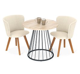 Обеденная группа Sheffilton SHT-DS315 дуб сонома/антрацит/бежевый/светлый орех - Фото предпросмотра