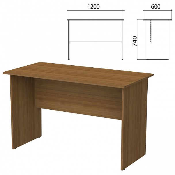 Стол письменный "Бюджет", 1200х600х740 мм, орех французский, 402660-190 - Вид 2