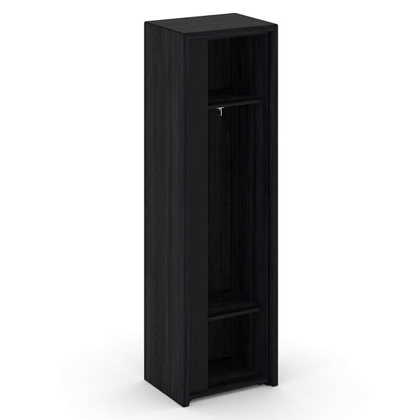 Корнер Гардероб узкий COR.GB-1 (R) Каштан Тоскана/Черный 600*450*2000 - Вид 2