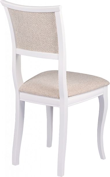 Комплект деревянных стульев с мягким сиденьем Камир Белый/Кремовая рогожка, 2 шт. - Вид 4