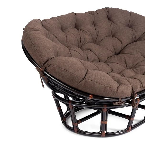 Диван Мамасан/Mamasan (23/02 W) /с подушкой и ремешками/Antique brown (античный черно-коричневый) - Вид 6