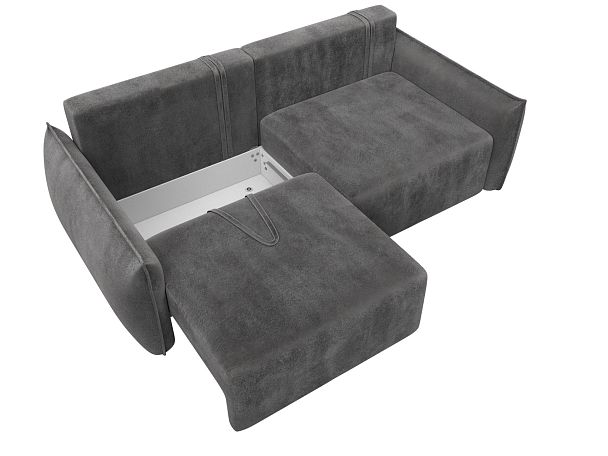 Диван прямой Лига-051 НПБ Велюр серый - Вид 7