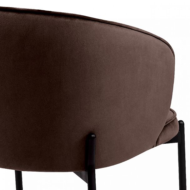 Комплект кухонных стульев Миэль коричневый велюр/черный, 3 шт. - Вид 9