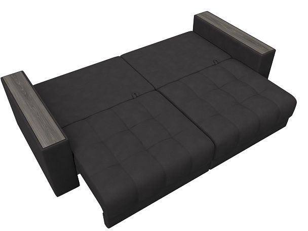 Диван прямой с декором Лига-049 НПБ Замша коричневый - Вид 10