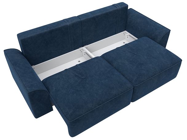 Диван прямой Лига-048 НПБ Велюр синий - Вид 8