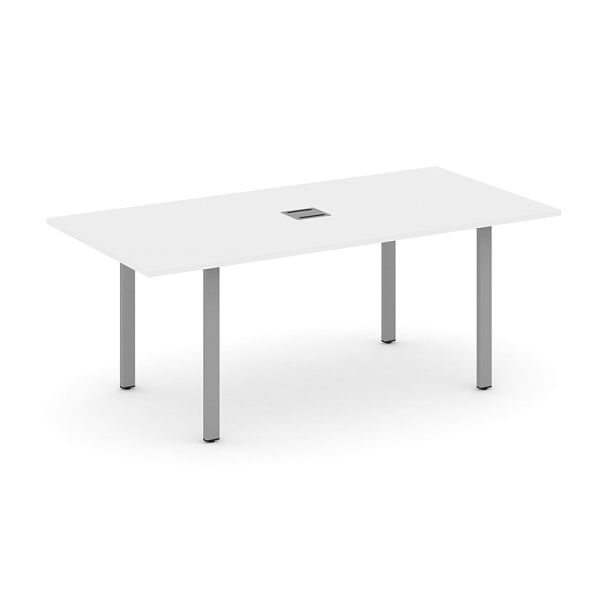 Style Project Direct Direct Стол переговорный SN-6P.SPRG-198 Белый/Металл Серый 1980*980*750 - Вид 1