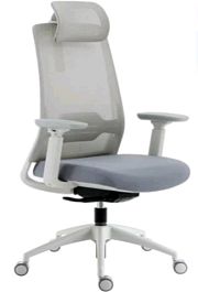 Кресло руководителя Vera с подголовником CVP80SW/AYP00200134 675*595*1136, обивка спинка сетка, сиде "Кресла для руководителей"  ТК-001818000008 серый - Фото предпросмотра