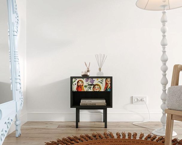 Тумбочка с верхним ящиком Emerson Матрешки арт EM11/Art04 - Вид 4