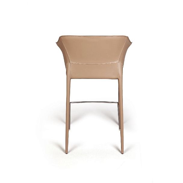 Стул полубарный GIO, кожа хаки-тауп - Вид 9