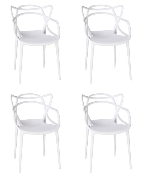 Набор 4 шт Стул обеденный DOBRIN MASTERS (белый (W-02)) - Вид 1