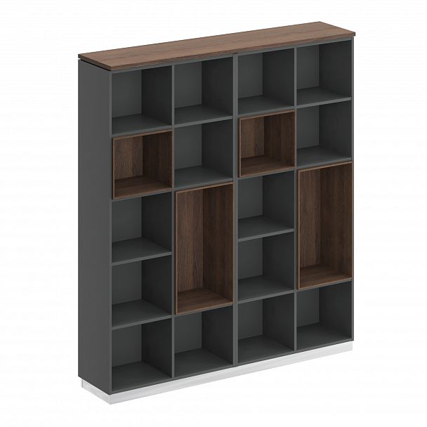 Стеллаж высокий "City" СИ 303 дуб гладстоун/антрацит премиум - Вид 1