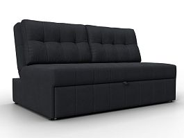 Диван прямой Лига-107 (140) Замша серый - Фото предпросмотра