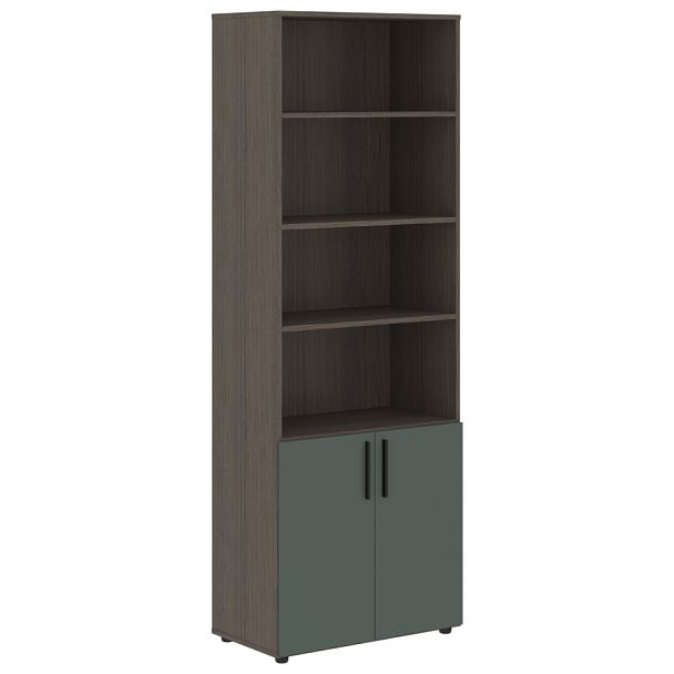 Шкаф высокий широкий VHCS 80.5 Нефрит/Дуб Сильвер 800х430х2253 VELION - Вид 1