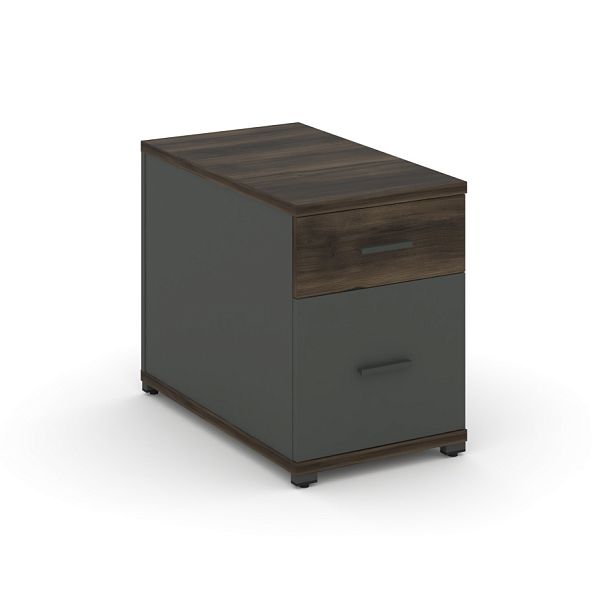 Concept Тумба опорная/приставная 1 ящ.+1 распаш. фасад CN.TGO-004 A Дуб Мали/Антрацит/Металл Антрацит 420*720*583 - Вид 1