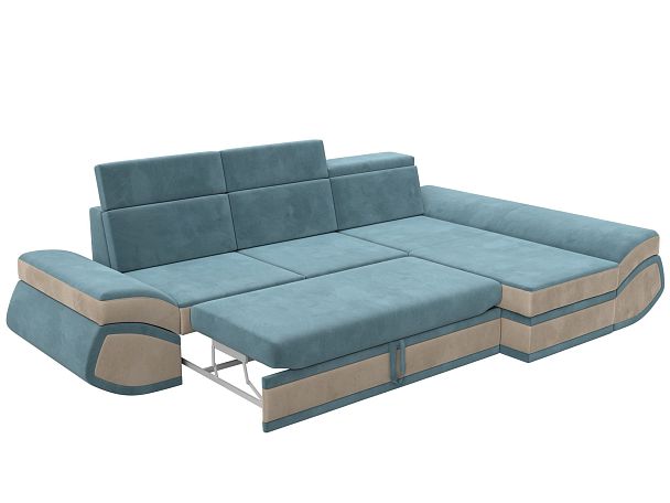 Диван угловой Лига-032 правый угол Велюр бирюзовый - Вид 7