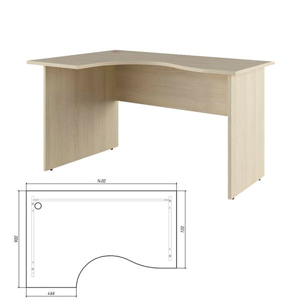 Стол эргономичный левый Trend 140x90x75 дуб феррара - Вид 1