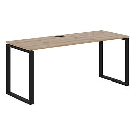 Стол прямой EQST 1767 Дуб Денвер светлый/Черный 1760х670х750 EDIS - Фото предпросмотра
