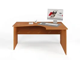 UNITY PC4-16 R ВИШНЯ Офисный стол угловой Правый 1600х1100х750 - Фото предпросмотра
