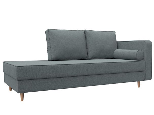 Кушетка Прайм правая Рогожка серый - Вид 1