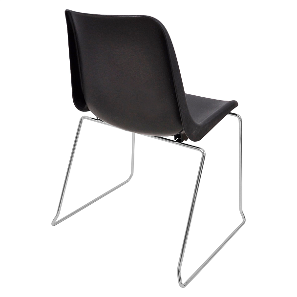 Стул Vicenza (пруток), каркас Хром, черный, РП+ИК, стопируемый - Вид 3