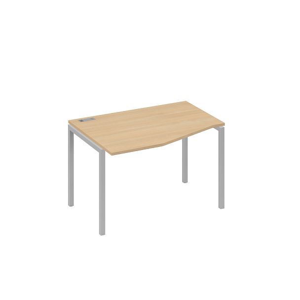Стол эргономичный левый "Техно" на металлокаркасе DUE A4 А4 Б2 061 БП натуральный дуб / металлокаркас серый - Вид 1