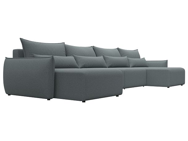 Диван П-образный Лига-051 НПБ Лонг Рогожка серый - Вид 3