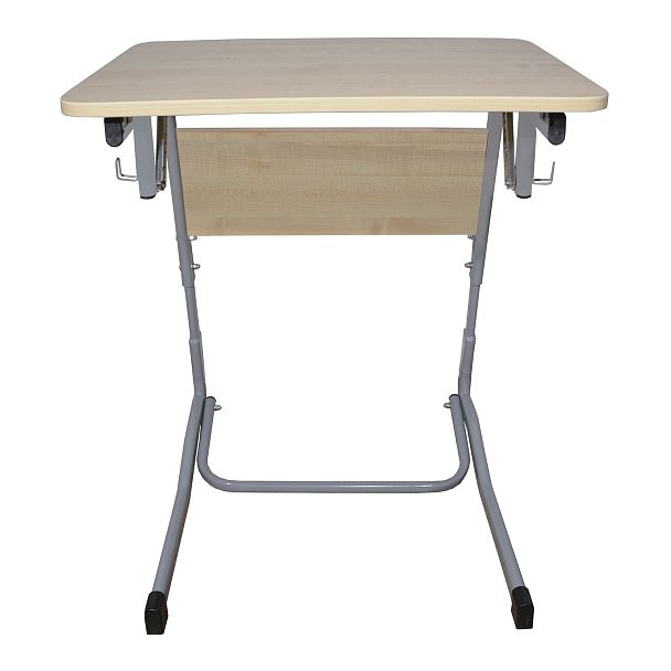 Стол-парта Олимп, 1-местный, регулируемый угол, серый каркас, ЛДСП клён, гр.2-4 - Вид 6