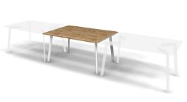 MATRIX 121S502 Стол переговорный центральный 1500х1100х775 Дуб Крафт Золотой/Белый - Фото предпросмотра